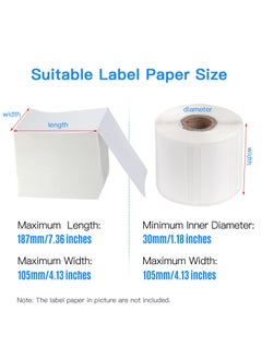 KASTWAVE Label Holder,Thermal Label Holder for Rolls and Fan-fold Stack Labels Paper Holder Bracket Stand Work with Desktop Thermal Shipping Label Printer  - Image 5
