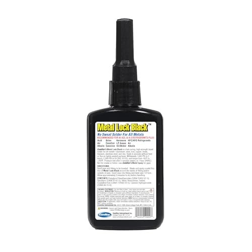 ComStar Metal Lock Black, No-Heat Solder for All Metal Pipes & Surfaces, Leak-Proof Bond for Matched/Unthreaded Joints, Seals Liquids, Gases, Chemicals, A2L Safety, Meets Military Specs, 2 Oz (10-900) - Image 2