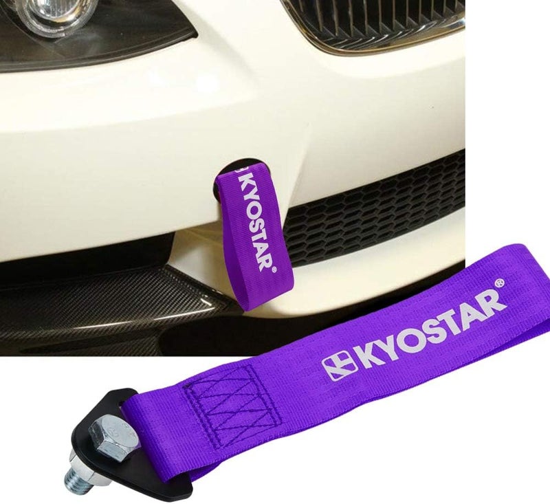 Kyostar High Strength Racing Tow Strap for Front Rear Bumper Hook (Purple) - Image 1