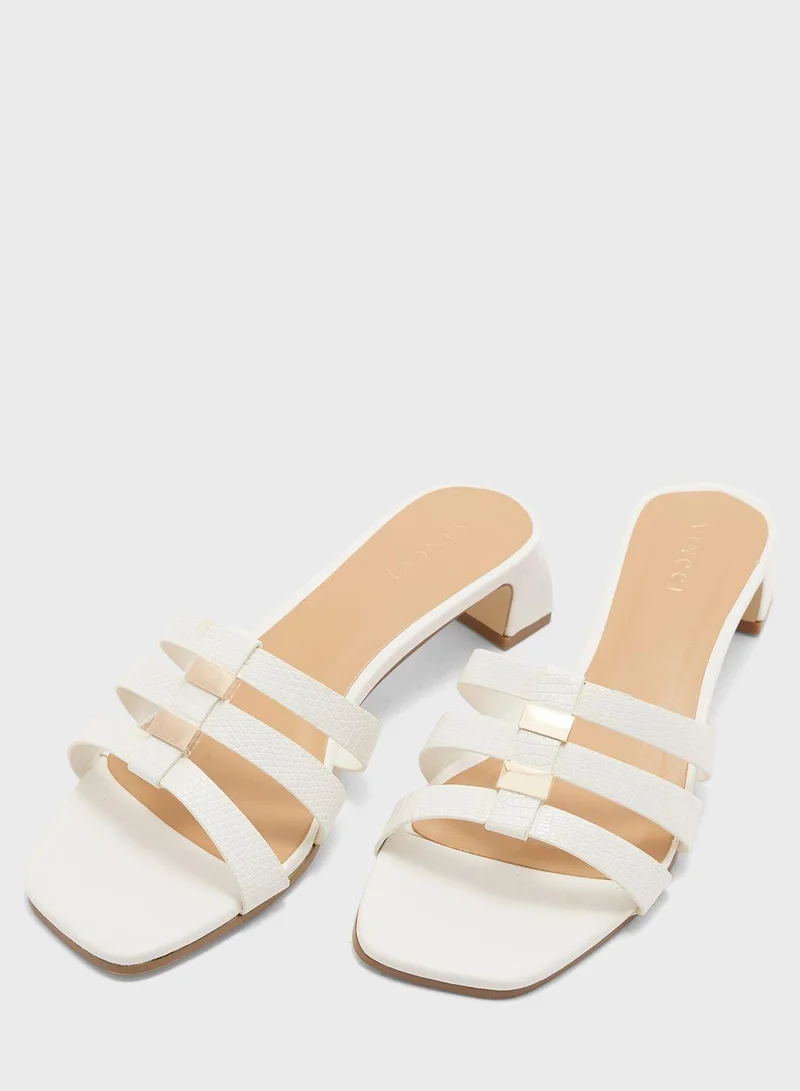 Vincci Multi Strap Low Heel Sandals