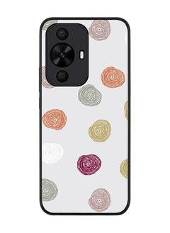Stylizedd Rugged Black edge case for Huawei nova 12s / Huawei nova 11/ Huawei nova 12 Lite 4G, Slim fit Flexible Anti Drop Thin Cover - Circular Scribbles  - Image 1