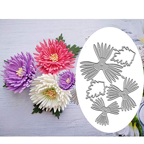 DDeehs Chrysanthemum Flower Metal Die Cuts, Rose Daisy Flower Leaves Cutting Dies, Stencils for DIY Scrapbooking, Album Decorative Embossing Paper Dies for Card Making - Image 1