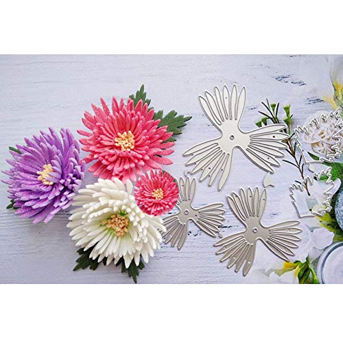 DDeehs Chrysanthemum Flower Metal Die Cuts, Rose Daisy Flower Leaves Cutting Dies, Stencils for DIY Scrapbooking, Album Decorative Embossing Paper Dies for Card Making - Image 4