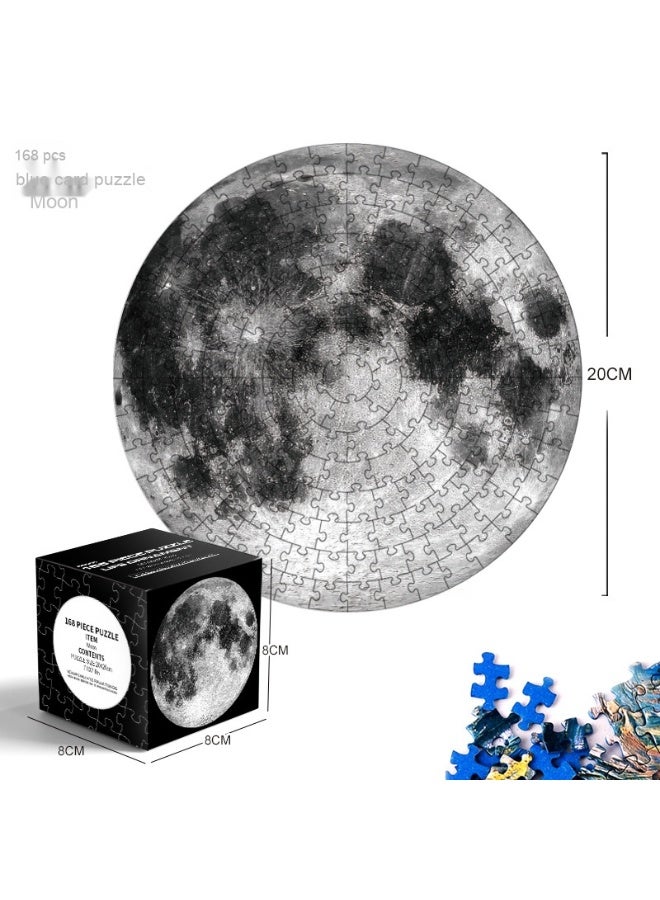 لعبة أحجية دائرية مصنوعة من ورق كرتون أزرق مصغر - لعبة إبداعية مناسبة للكبار والأطفال - Image 1