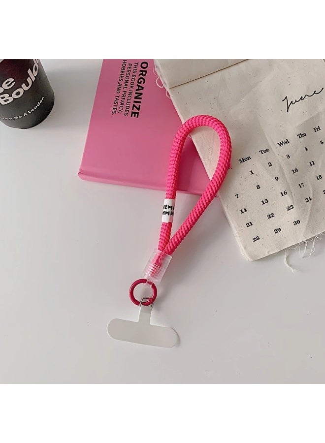 NIBEMINENT Phone Charm/ Chain Strap for Women Girls,Simple Thickening Cell Phone Case Lanyard Wrist Strap，Pink - Image 1