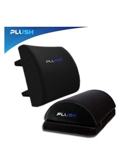 Plush Lumbar Support Pillow for Chair Ergonomic Memory Foam Cushion Reduces Back Pain &Ergonomic Footrest Cushion With Adjustable Heights Office Footrest Pillow Non-Slip Bottom Footstool Rocker