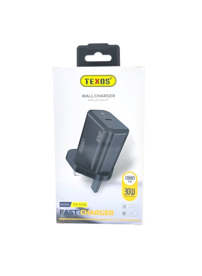 تيكسو Texos 30W USB-C PD Fast Wall Charger TX-TC35 - Image 2
