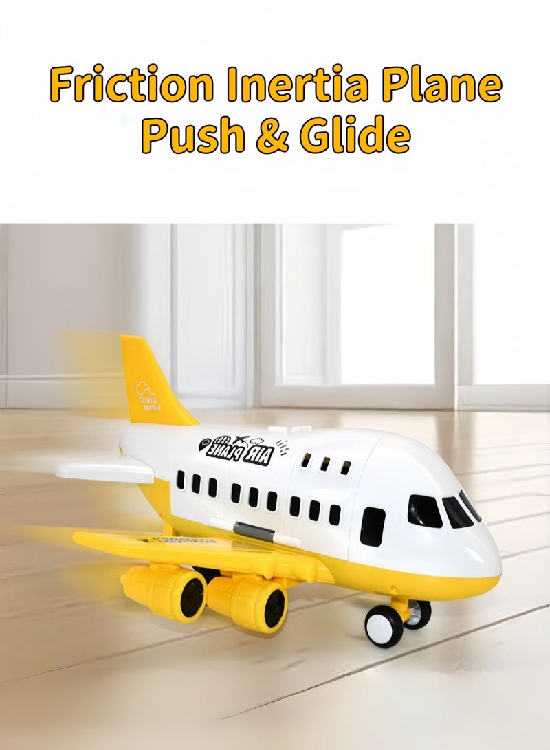 Wish Large Storage Cargo Airplane Toy for Kids, Engineering Construction Theme Transport Plane Playset with 6 Diecast Alloy Mini Construction Vehicles, Friction Powered Drop Resistant Educational Toy Gift for Kids 3+ - Image 4