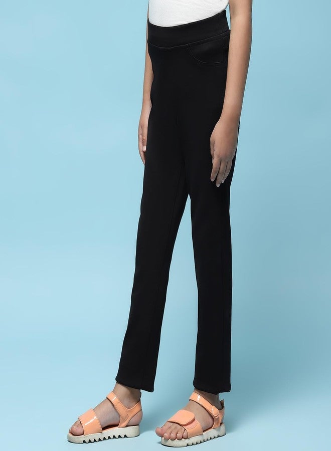 Biba Girl's Regular Casual Pants (KWWINTER CHARM4372EAW24BLACK - Image 2