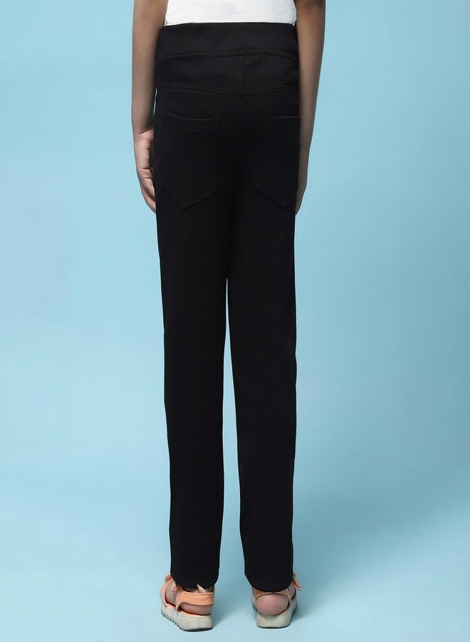 Biba Girl's Regular Casual Pants (KWWINTER CHARM4372EAW24BLACK - Image 4