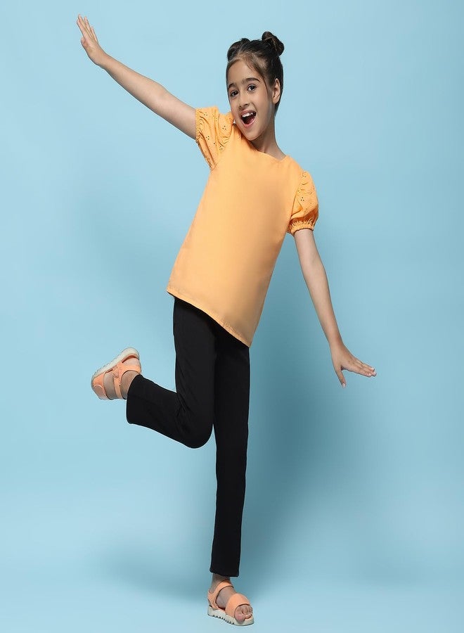 Biba Girl's Regular Casual Pants (KWWINTER CHARM4372EAW24BLACK - Image 5