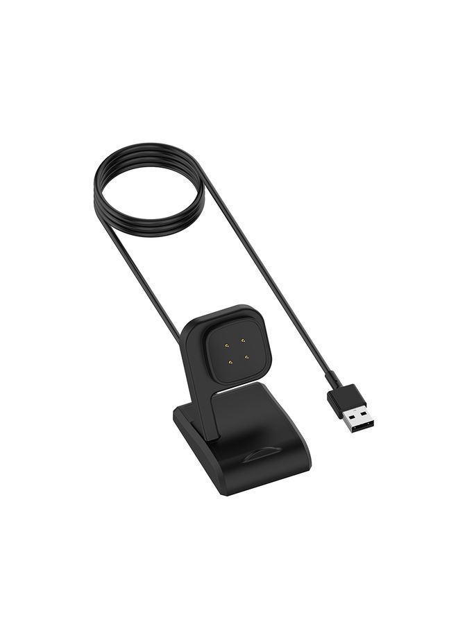 HuHa For Fitbit Ace LTE Vertical Watch Magnetic Charger With Chip Protection, Length: 1m(Black) - Image 1