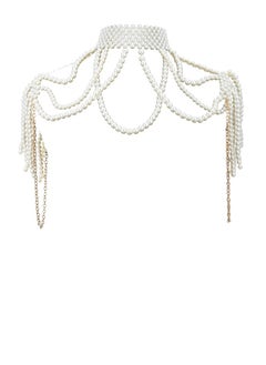 Pearl Shawl Body Chain, Pearl Shoulder Necklace Body Jewelry, Bra Tassel Body Chain, Summer Beach Body Accessories, Party Body Chains