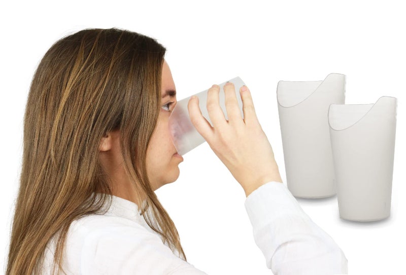 PEPE Mobility Nosey Cups for Adults (x2 Units), Drinking Cut Out Cup, Dysphagia, Hospital Cup, Aids for Elderly - Image 1