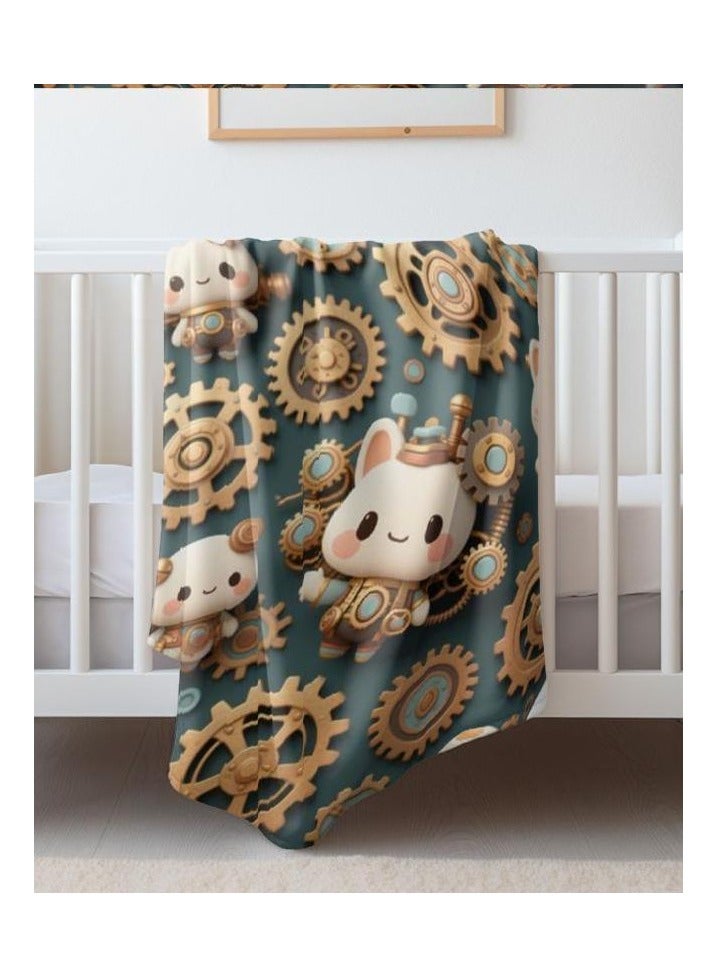 general Children's or student cartoon flannel thin blanket (warm and comfortable, suitable for sleep, games) 100cm*150cm - 89 - Image 1