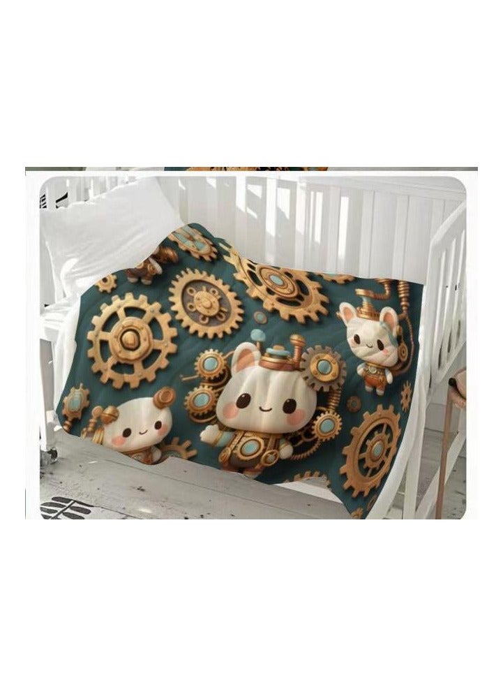 general Children's or student cartoon flannel thin blanket (warm and comfortable, suitable for sleep, games) 100cm*150cm - 89 - Image 3