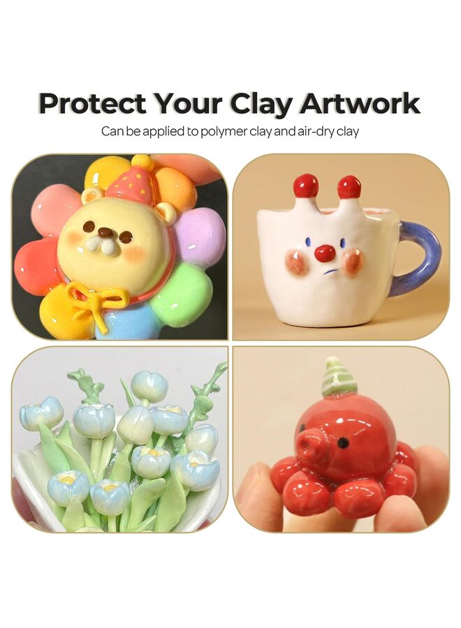 Air Dry Clay Varnish for Pottery, Air Dry Clay, Acrylic Paint, Waterproof Prevent Clay Sculpture Scratches, Cracking, Wear- High Gloss Effect 250ML - Image 3