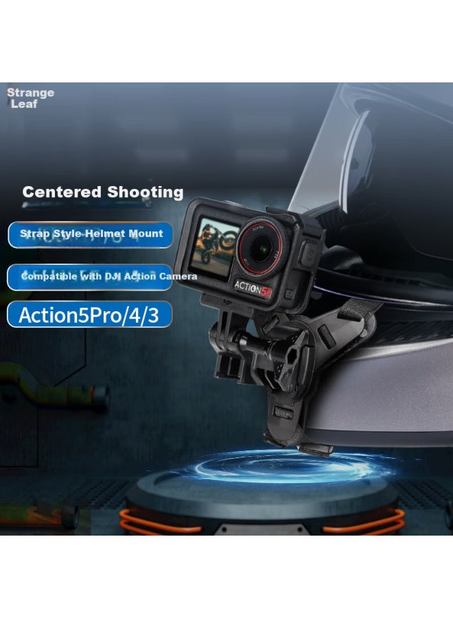 Odd Leaves Qiyehaohuiba Zhishu Zhi, Motorcycle, Electric Bike, Suitable For Dji Action 5 Pro Action Camera, Action 4 Accessories, Acepro 2 Helmet Mount, Gopro - Image 1