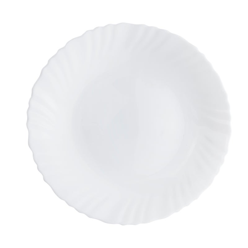 Cuisine Art ORA 18-Piece Opalware Dinner Set, White - 6 Full Plates, 6 Quarter Plates, 6 Soup Bowls - Image 3
