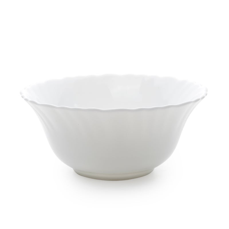 Cuisine Art ORA 18-Piece Opalware Dinner Set, White - 6 Full Plates, 6 Quarter Plates, 6 Soup Bowls - Image 4