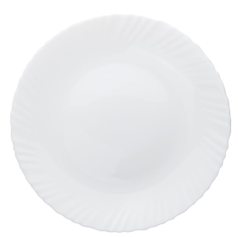 Cuisine Art ORA 18-Piece Opalware Dinner Set, White - 6 Full Plates, 6 Quarter Plates, 6 Soup Bowls - Image 5