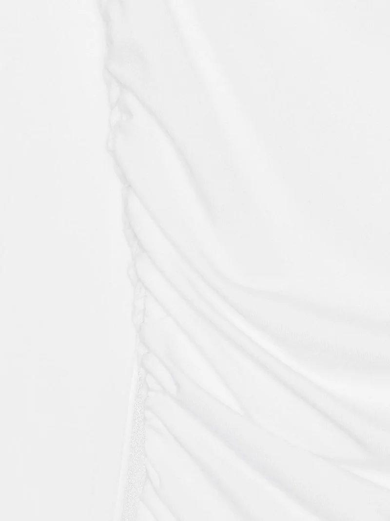 Dilvin White DILVIN Off-Shoulder Slim Fit Knit Blouse for Women | Best Price UAE