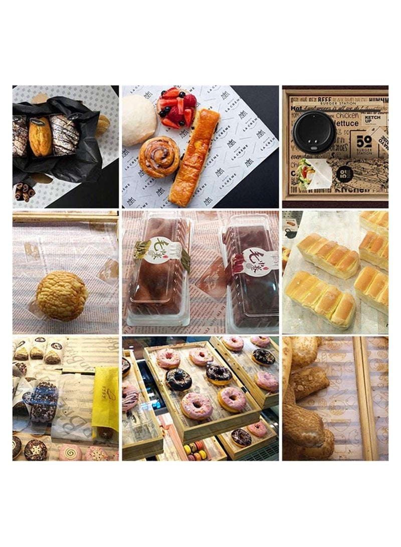 KASTWAVE 100 Sheets Food Wrapping Paper Wax Paper Food Grade Oil Proof Paper - Image 5