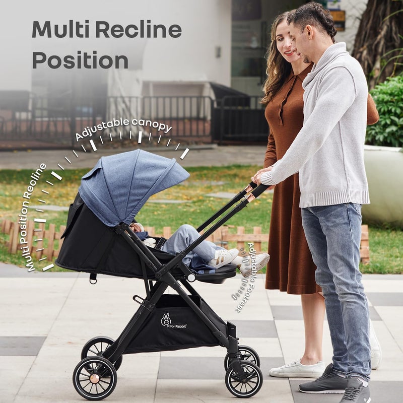 R for Rabbit عربة أطفال ر للارنب ستريت سمارت نوفا - أزرق أسود - Image 4