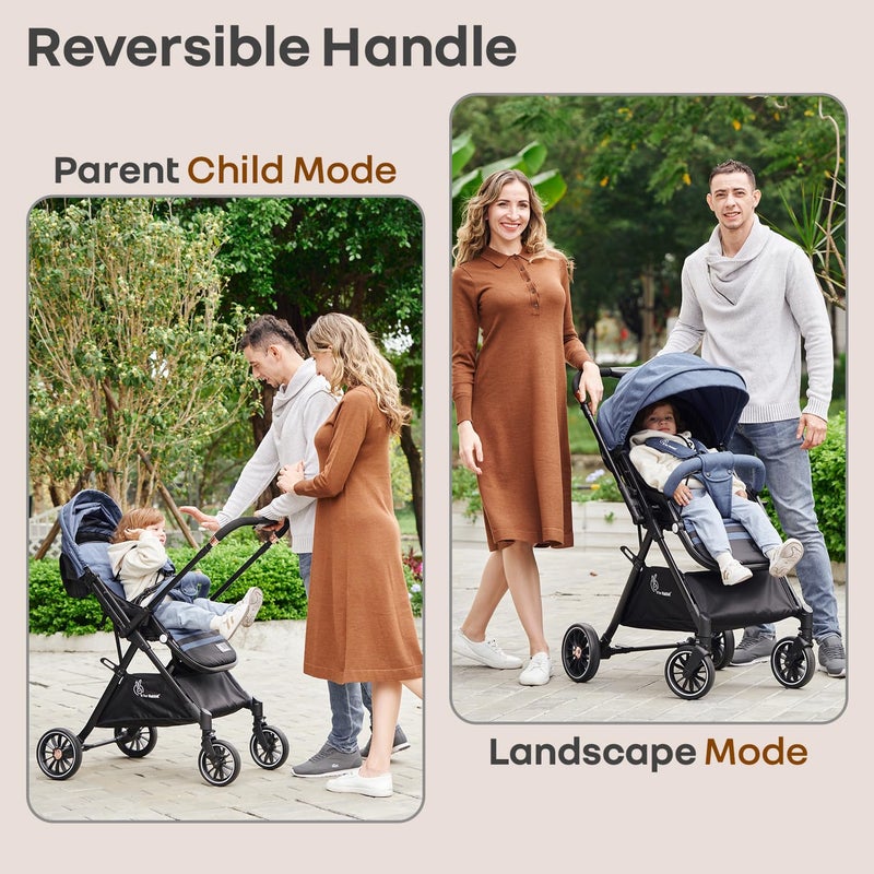 R for Rabbit عربة أطفال ر للارنب ستريت سمارت نوفا - أزرق أسود - Image 2