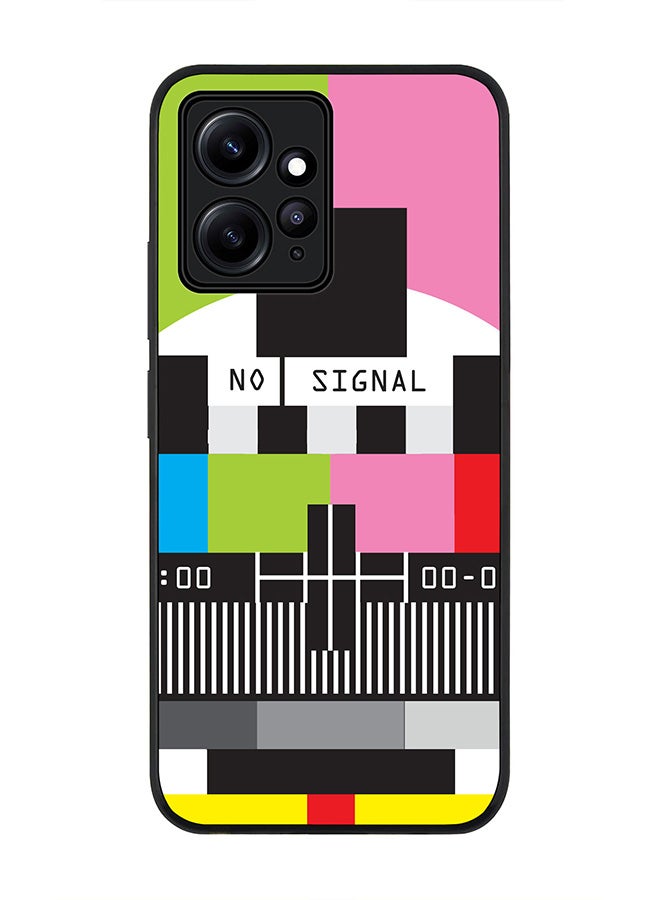 Stylizedd Rugged Black edge case for Redmi Note 12 4G Slim fit Soft Case Flexible Rubber Edges Anti Drop TPU Gel Thin Cover - No Signal TV - Image 1