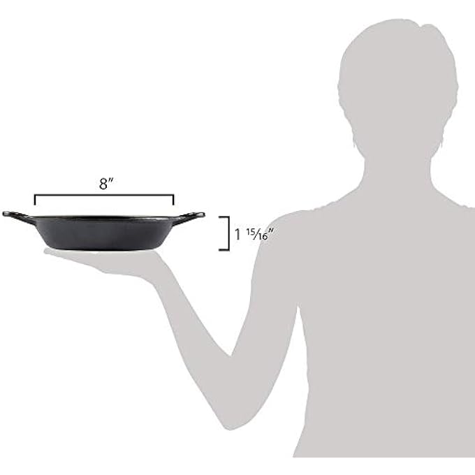 مقلاة حديد زهر L5Rpl3 مقاس 8 أسود - Image 4