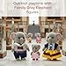OLEOCA Family Gray Elephant Figures Set of 3 Collectible Flocked Mini Dolls with Removable Clothes Miniature Dollhouse Pretend Play Figures for Kids Ages 3 - Image 4