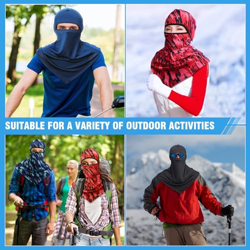 Bunnycool Balaclava Full Face Masks Summer Balaclava Long Face and Neck Cover Breathable Sun Protection for Men Women(8 Pcs,Classic) - Image 3
