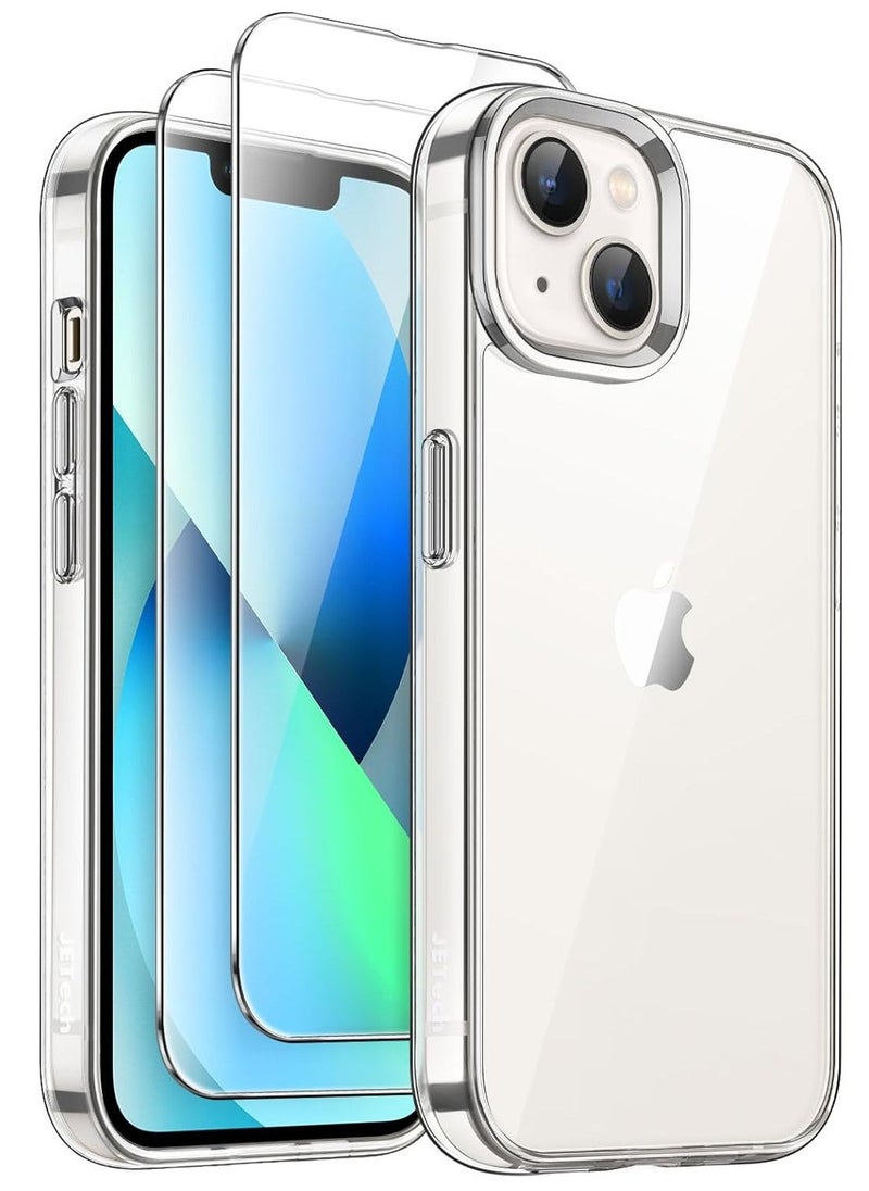 Raxoom 3-in-1 iPhone 13 Mini Case with 2 Tempered Glass Screen Protectors â€“ Non-Yellowing Shockproof Bumper Cover - Image 1
