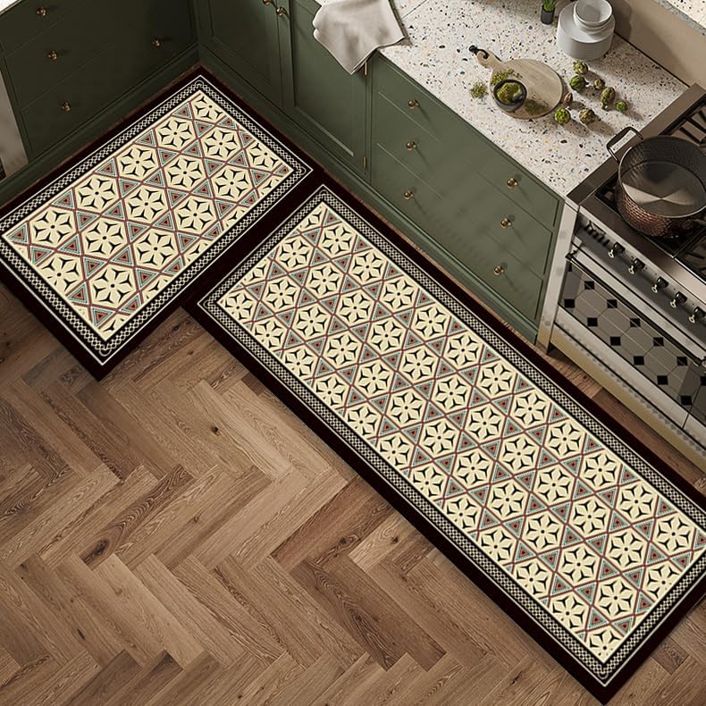 Gvnd Waterproof Kitchen Mats for Floor, Anti-Skid Kitchen Mat for Floor, Hallway & Home | Soft Cushioned Standing Mat Easy to Clean, Non-Slip Floor Carpet (Colour-4) - Image 3