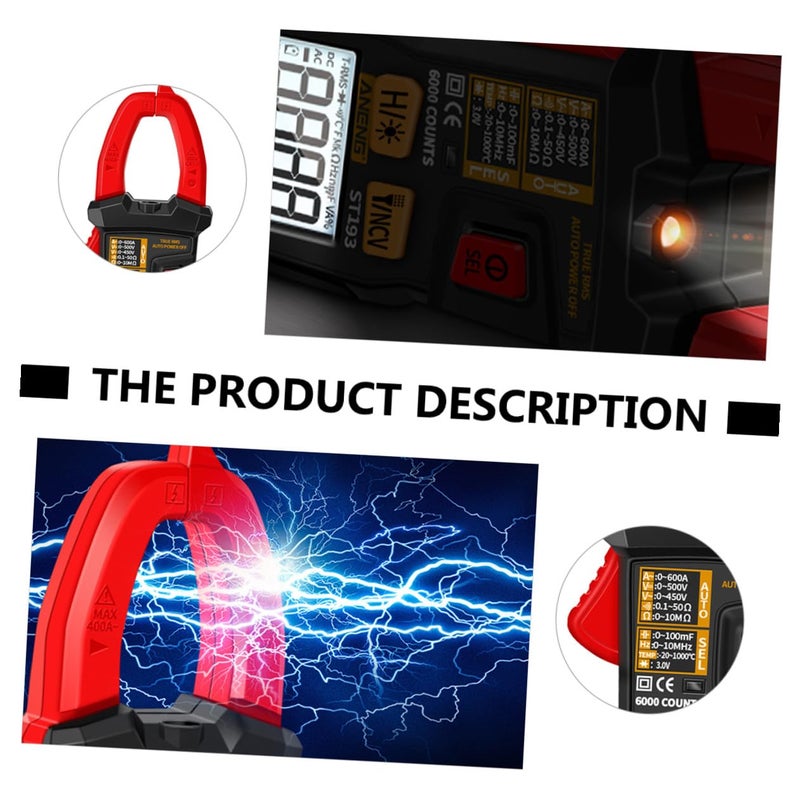 ST193 Auto Ranging Digital Clamp Meter AC DC Voltage Tester Resistance Continuity - Image 5