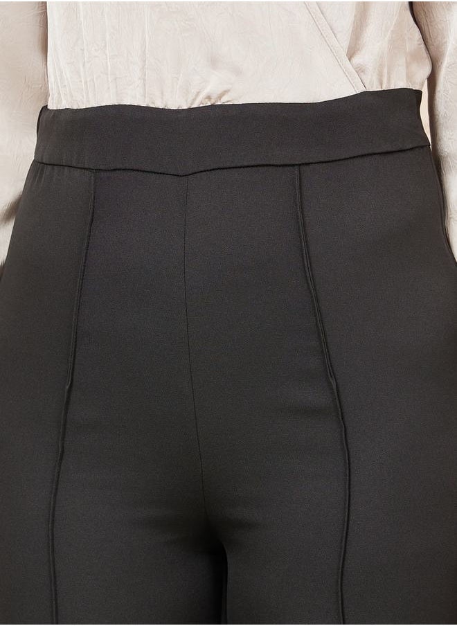Styli Satin Collared Pintuck Straight Leg Tailored Jumpsuit  - Image 3