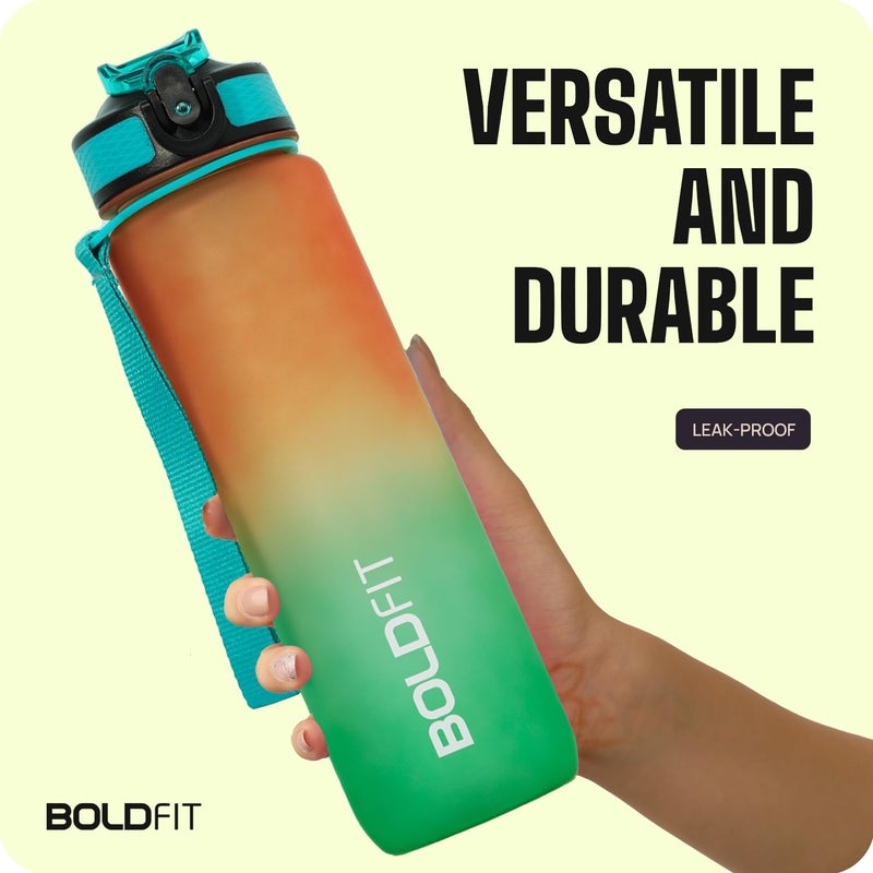 BOLDFIT Water Bottles Sipper Bottle For Adults, Kids,Unbreakable Motivational Water Bottle Time Mark Sipper With Straw & Time For Gym Office School Home Water Bottle for Kids - Image 4