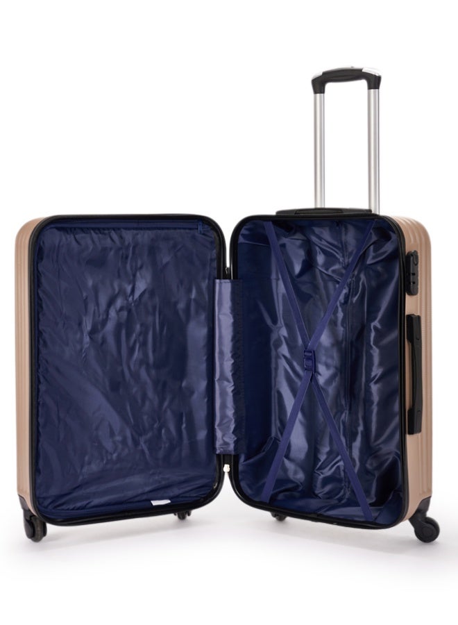 Travel bag set consisting of 3 luggage bags champagne