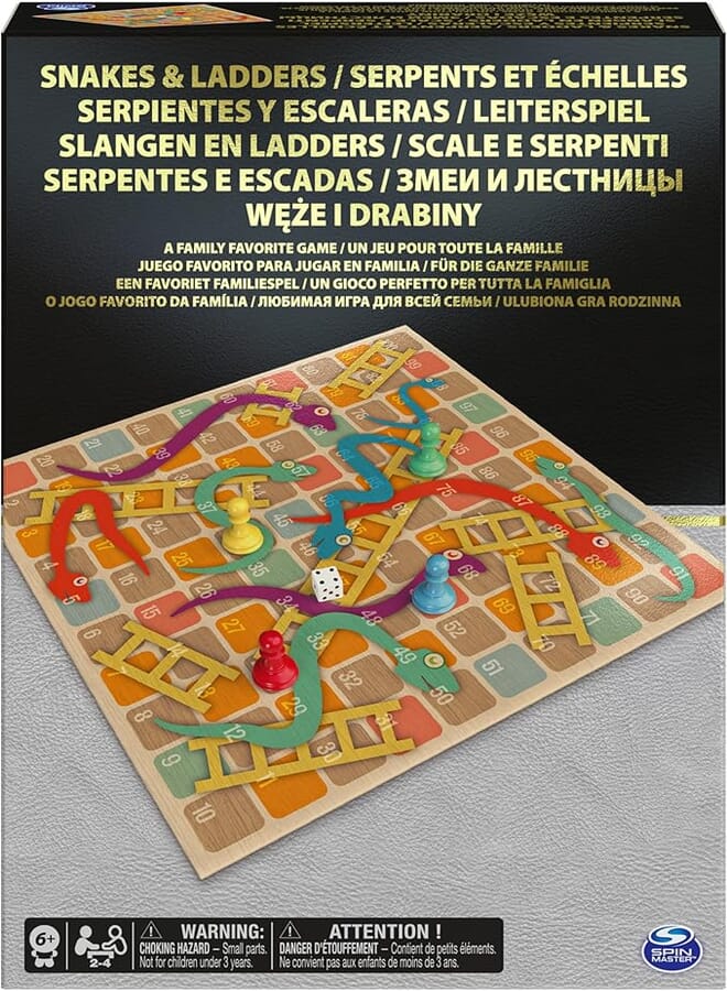 Spin Master Games Classic Game Snakes & Ladders inFoilBox