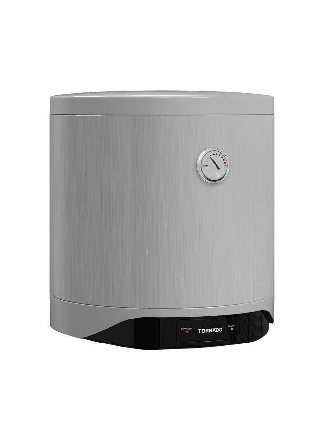 TORNADO Electric Water Heater 30 L Enamel LED lamp Silver TEEE-30MS - Image 2