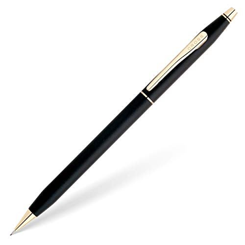 Cross Classic Century Refillable Pencil Presented in a Luxury Gift Box - Medium Point, Black Ink, Black & Gold - Image 1