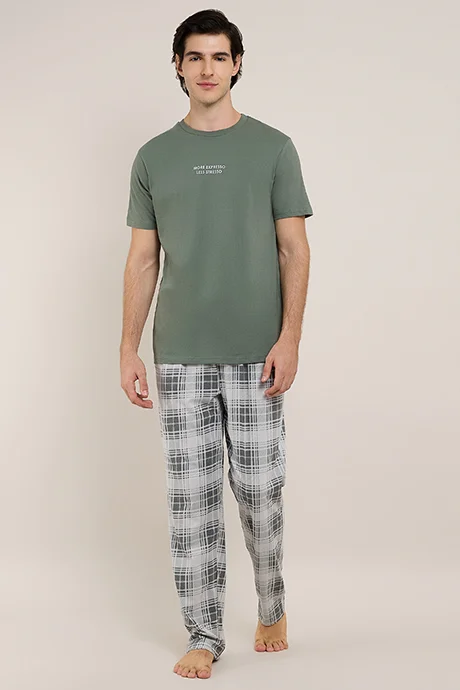 R&B Plaid Lounge Pants with Drawstring Waist