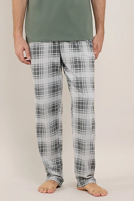R&B Plaid Lounge Pants with Drawstring Waist