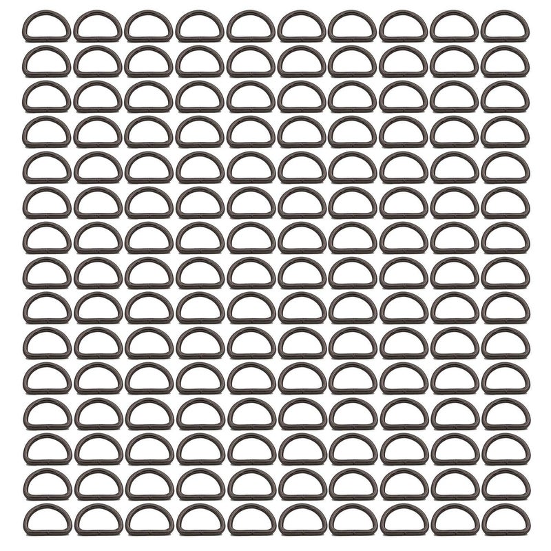 BIKICOCO Metal DRings Buckle 12 Inch NonWelded for Webbing Sewing DIY Gunmetal Pack of 150