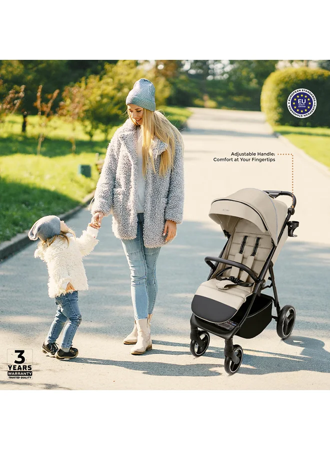 neobreez TETRA Ultra-Compact Lightweight Travel All-Terrain Toddler Baby Stroller, Baby Trolley Pushchair Buggy W/Cup Holder, One Hand Fold Deep&Wide Seat, Waterproof UPF 50+ Canopy, 0-4yrs,  22kg, 3yrs Warranty