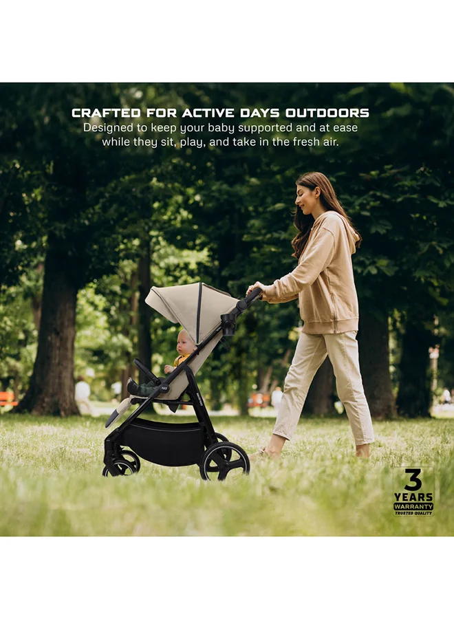 neobreez TETRA Ultra-Compact Lightweight Travel All-Terrain Toddler Baby Stroller, Baby Trolley Pushchair Buggy W/Cup Holder, One Hand Fold Deep&Wide Seat, Waterproof UPF 50+ Canopy, 0-4yrs,  22kg, 3yrs Warranty