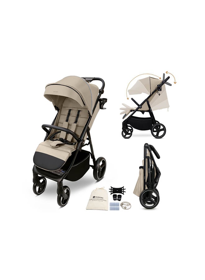 neobreez TETRA Ultra-Compact Lightweight Travel All-Terrain Toddler Baby Stroller, Baby Trolley Pushchair Buggy W/Cup Holder, One Hand Fold Deep&Wide Seat, Waterproof UPF 50+ Canopy, 0-4yrs,  22kg, 3yrs Warranty - Image 1