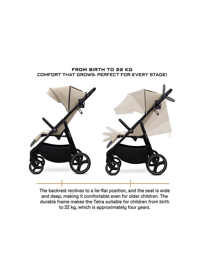 neobreez TETRA Ultra-Compact Lightweight Travel All-Terrain Toddler Baby Stroller, Baby Trolley Pushchair Buggy W/Cup Holder, One Hand Fold Deep&Wide Seat, Waterproof UPF 50+ Canopy, 0-4yrs,  22kg, 3yrs Warranty - Image 2
