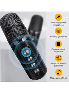 TIGER Portable Bluetooth Speaker Karaoke Machine for Adults & Kids | 2 Wireless Microphones | Portable Bluetooth Karaoke Speaker PA System | Singing Machine with Echo & Vocal Cut for Christmas (YS-203)  - Image 4
